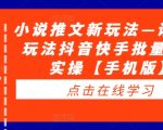小说推广秘籍揭秘——抖音快手爆款话题搬运术，手机操作轻松上手，批量吸粉不是梦！