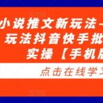 小说推广秘籍揭秘——抖音快手爆款话题搬运术，手机操作轻松上手，批量吸粉不是梦！