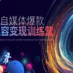 AI自媒体爆款内容变现秘籍训练营：掌握核心20%逻辑，实战60%高效技巧，20%热门案例深度解析，快速变现不是梦！