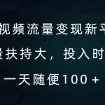 短视频流量变现新平台揭秘：巨额流量扶持，轻松投入，AI一键打造爆款视频，日赚稳定收益！