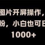 揭秘：美女图片开屏绝技，小白轻松日增千粉，快速变现赚钱攻略！
