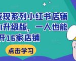 小红书赚钱攻略：AI赋能，单人即可高效运营16家店铺，揭秘小红书店铺变现新玩法！