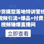 直播带货变现实战特训营：独家短视频引流技巧+爆品策略+付费转化，轻松打造爆款直播间！