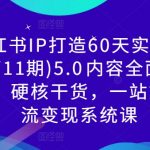 揭秘：60天打造小红书顶级IP实战秘籍（第11期）——全新5.0版本，全方位内容升级，硬核干货助你一站式引爆流量变现！