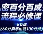 揭秘：独家私密成交技巧训练营，轻松实现绝对成交，让你从60分卖家逆袭成为100分成交高手！