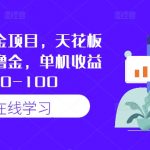 快手独家揭秘：掘金新项目，顶级玩法曝光，日赚30-100，轻松实现财富自由！