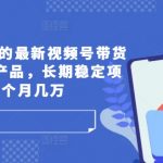 揭秘：1980元视频号带货秘技！中老年市场专属，打造月入数万的长期稳定项目！