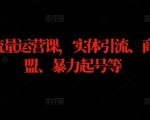 实体店流量翻倍秘籍！引流神器、加盟攻略、快速起号绝技一网打尽！