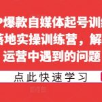 女性IP打造秘籍：14天自媒体爆号训练营，实战操作解决运营难题，快速崛起！