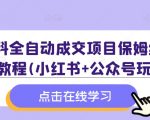 揭秘：全自动学科成交项目SOP攻略——小白也能轻松上手的小红书+公众号赚钱秘籍，附赠独家资料！