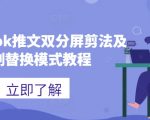 揭秘海外TIKTOK独家双分屏剪辑技巧与蓝剑替换模式高级教程，轻松提升视频流量！