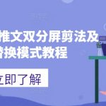 揭秘海外TIKTOK独家双分屏剪辑技巧与蓝剑替换模式高级教程，轻松提升视频流量！