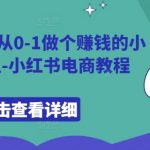 9节课速成攻略：从新手小白到盈利小红书博主，揭秘电商赚钱秘诀！