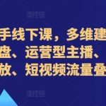 直播操盘手秘训课：独家多维建号起号策略，复盘运营精髓，打造顶级主播，付费投放与短视频流量双重爆破！