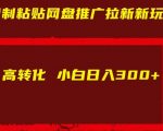 网盘推广拉新独家技巧曝光，新手也能日赚300+，揭秘高效转化秘诀！