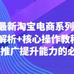 2024年淘宝电商终极课程！揭秘底层逻辑，掌握核心操作，运营推广能力飞速提升，必学无疑！