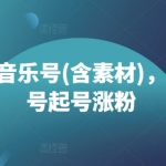 抖音美女音乐号独家秘籍：快速起号+高效涨粉，素材大放送！