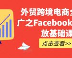 外贸跨境电商终极攻略：Facebook广告投放入门必修课，快速提升销量！
