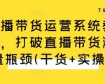 直播带货终极攻略：破解流量难题，实现销量飙升——系统教学+实操干货大全