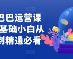 阿里巴巴运营课程：零基础小白逆袭成高手，从入门到精通一网打尽！