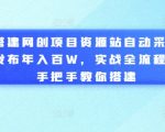 揭秘：全自动年入百万网创项目资源站搭建全攻略，手把手实战教学，让你轻松实现财富自由！