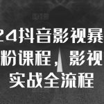 2024抖音爆款影视暴力起号攻略，一夜涨粉秘籍！影视剪辑搬运实战全流程揭秘