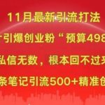 揭秘小红书11月爆红图片打粉秘籍，一张图激活创业激情，仅需4980元，轻松吸引500+精准创业粉丝！