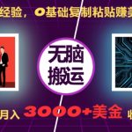 轻松上手，零基础也能复制粘贴赚美金，动动手指实现月入3000+美元，财富无上限——揭秘快速赚钱秘诀！