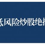 2024年稳赚不赔！揭秘低风险股票实操秘籍，轻松实现高回报投资！