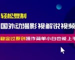 轻松搬运国外动漫影视解说视频，小白也能轻松过原创，揭秘稳定赚钱的操作秘诀！