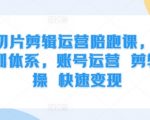IP切片剪辑运营独家秘籍，三大核心培训体系助你账号运营、剪辑技巧快速精通，实现快速变现！