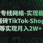 揭示跨境专线网络秘籍：轻松稳定直播刷视频，玩转TIKTOK-SHOPIFY-FB，月入2W+不是梦！