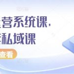 揭秘高效私域运营秘诀：白手套级私域流量系统课程，让你的业绩翻倍增长！