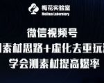 视频号独家连怼技巧大揭秘！素材测试攻略+虚化去重高阶玩法，梅花实验室社群独享秘籍！