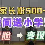 直播间狂送小学资料，日引家长粉丝500+，揭秘变现闭环独家秘籍！