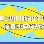 短视频爆火的20个流量秘诀，实战案例揭秘流量飙升法则！