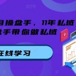 11年实战经验顶级私域操盘手亲授：揭秘私域流量变现秘诀，轻松实现业绩翻倍！
