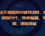 淘宝天猫盈利秘诀揭秘！6天6夜封闭特训，独家课程PPT+导师脑图，学员实战脑图解析，全程录音精华，错过等一年！