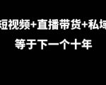 短视频直播带货终极攻略：揭秘私域流量变现，7年实战大佬带你抢占下一个十年财富风口！