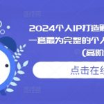 2024终极个人IP孵化攻略：完整短视频高阶课程，打造百万粉丝网红只需这一套！