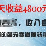 AI宠物兔视频爆赚攻略：9天狂揽4.8K收益，揭秘萌宠赛道盈利秘诀！
