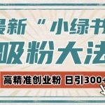 揭秘高效自动化吸粉策略：小绿书独家秘籍，每日轻松收割300+高质量精准粉丝！