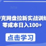 夸克网盘拉新赚钱攻略：零成本日赚100+实战训练营，快速上手赚钱技巧！