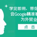 0基础快速上手Google精准客户开发技巧，轻松变身外贸业务顶尖高手！