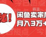 家居用品月入过万秘籍大公开！零基础速成闲鱼卖货高手，新手必看当天盈利技巧揭秘！