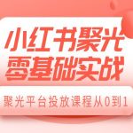 小红书聚光新手必看：零基础快速上手，从0到1掌握平台投放秘籍，打造爆款营销！