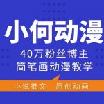 小何动漫简笔画教学大揭秘：40万粉丝博主亲授，轻松开启伙伴计划，高额分成，广告收益翻倍！