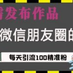 揭秘微信朋友圈隐藏引流技巧，轻松日增100+高质量创业粉丝，无需发布任何内容！