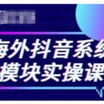 海外抖音TIKTOK全模块实战课程，轻松掌握短视频带货、直播销售秘诀，小店运营一网打尽！