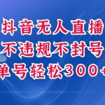 抖音零成本躺赚项目，单账号日赚300+，独家揭秘稳定盈利秘诀，安全可靠不封号【内部揭秘】